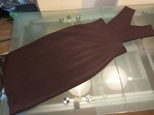 HIRSCH Abendkleid Gr 38 Braun toller Ausschnitt stretch neu lang reissverschluss