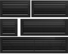 Lüftungsgitter Luftgitter Kamin Gitter Kaltluftgitter Warmluftgitter - SCHWARZ