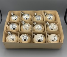 silberne DDR Weihnachtskugeln