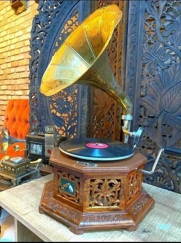 Vintage grammophon antik - grammophon,