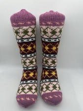 Handgestrickte Wollsocken •