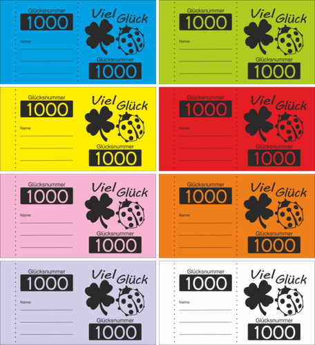 1000 doppelnummern kleeblatt - doppelnummern, "kleeblatt"
