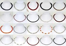 Damen Schmuck, Ketten, Kristallglas-Perlen-Hals-Kette 35-60 cm Neu 1  Stück