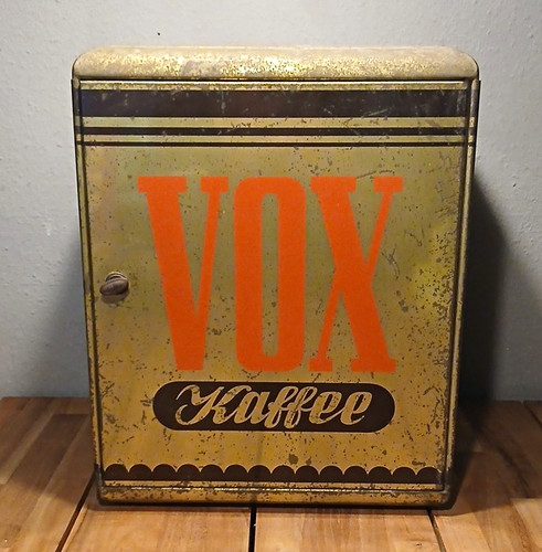 Alte vox kaffee werbevitrine - alte,