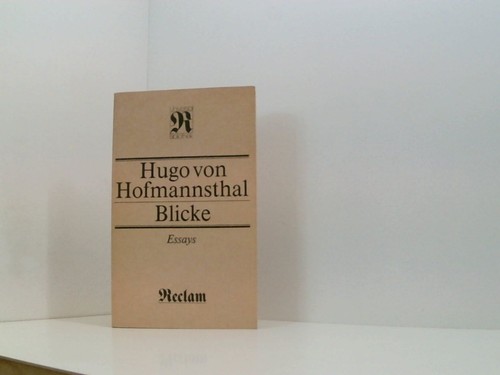Blicke essays herausgegeben - essays.,