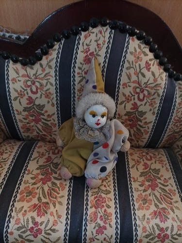 Clown puppe keramikkopf - clown,