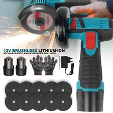 Mini Akku Winkelschleifer 12V 75mm Trennschleifer Schleifmaschine Flex 19500 rpm