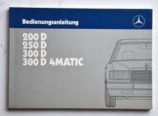 Mercedes W 124 Diesel , 200 D, 250 D, 300 D, 300 D 4MATIC, Bedienungsanleitung