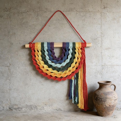 Regenbogen wandbehang mit - regenbogen-wandbehang,