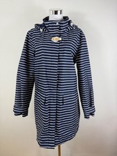 Joules Regenjacke, Stehkragen, Kapuze, Gr.XL, blau-weiß gestreift