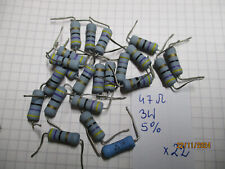 22 Stück 47 Ohm +/- 5% 3W Lastwiderstand gebraucht geprüft