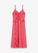 Chiffon-Midikleid mit Volants