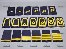 BUNDESWEHR DIENSTGRADABZEICHEN / RANGSCHLAUFEN - MARINE - GELB AUF BLAU - BW