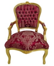 Barockstuhl Salonstuhl Rot