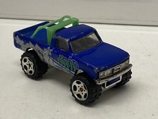 Matchbox 4x4 offene Rückseite LKW blau grün Überrollbügel 1981 Druckguss unverpackt