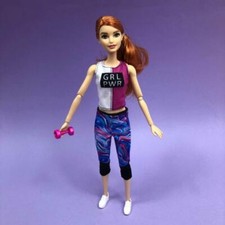 Barbie Übung Trainingskleidung rot Braunkohle Haar verbunden Gelenk Spielzeug Puppe