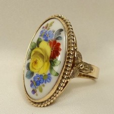 Meissen Ring 333 Gold Meissen
