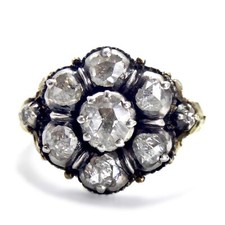Jugendstil diamant rosen ring - diamant,