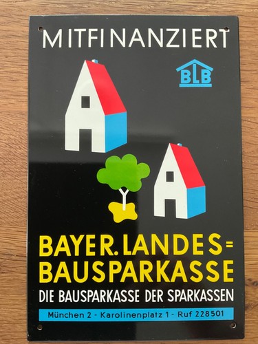 Altes blechschild bayerische - altes,