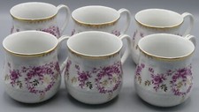 6x KAFFEETASSE BECHER H&C ROSEN BLUMEN PORZELLAN TSCHECHIEN