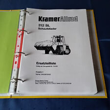 Ersatzteilliste für Radlader Kramer 312SL mit Motor Deutz F 3L912 ,GEBRAUCHT