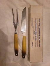 DDR - Salatbesteck  Bratenbesteck - 4 tlg.- VEB Auerbesteck OVP Kellerfund 