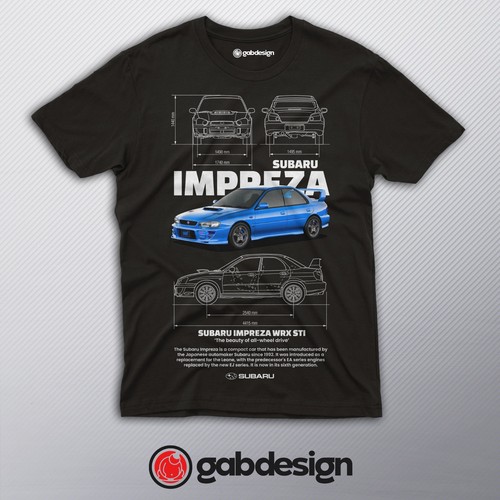 Shirt subaru impresa tribute - t-shirt,