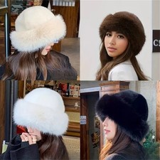 Damen Pelzmütze Kunstfell Russische Kosakenmütze Flauschig Warm Winter Skimütze