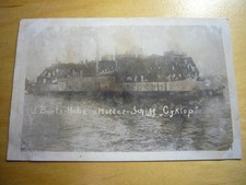 55) Postkarte Fotokarte Kaiserliche Marine - U-Boot Mutterschiff CYKLOP, Hebesch
