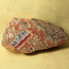 Achat mit Amethyst aus Riesa in Sachsen poliert ca. 11x6cm