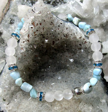 LARIMAR mit BERGKRISTALL