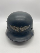 #SE2946# Stahlhelm Luftschutz Originallack WW2 Wehrmacht *RARITÄT* nummeriert