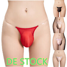 DE·Herren Glossy G-String Tanga Bulge Pouch Micro Slip T-back Sexy Unterwäsche
