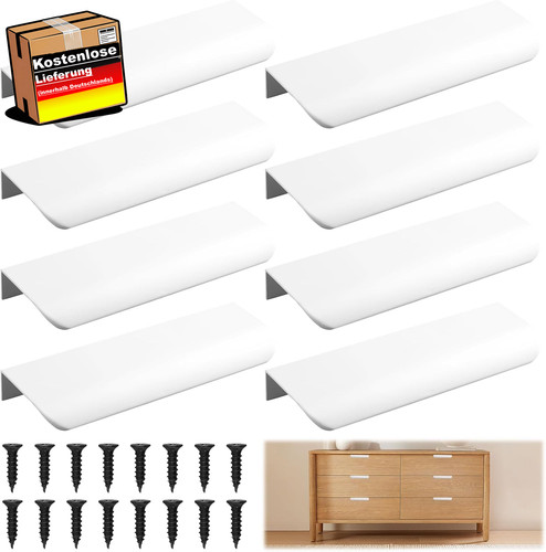 Möbelgriffe weiß 8er set - weiß,