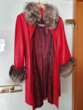 Echtleder Mantel Lammleder mit echtem Pelz Gr.L