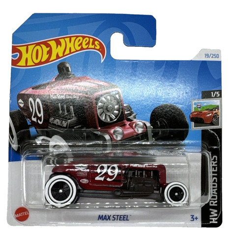Hot wheels max steel red - max, hw