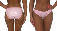 soft PVC Damen Slip 20053L rosa Lackoptik sexy Plastikhöschen Gummihose 