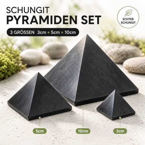 Schungit pyramiden bundle aus - bundle,