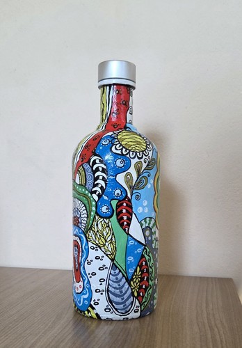 Handbemalte vodkaflasche - handbemalte,