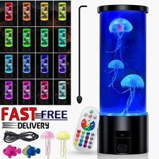 LED Quallen Lampe Lava Lampe Aquarium Nachtlicht Stimmungslicht Tischlamp Deko