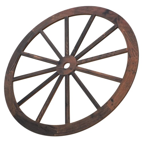 Holz wagenrad wanddeko - holz,