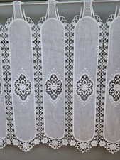 Scheibengardine Landhaus Shabby Chic Spitze Stick 50cm H ab 1 Meter