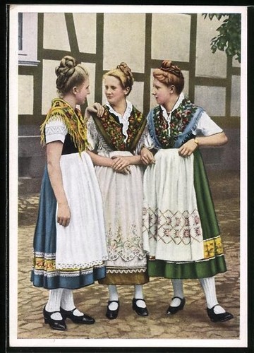 Hessenmädchen tracht die - in, tracht,