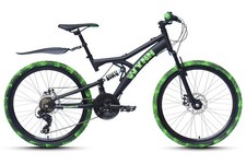 WYNN Mountainbike 24 Zoll KMB1.0  schwarz-grün 21 Gänge