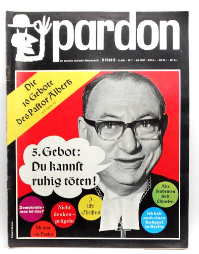 Satire zeitschrift pardon nr - pardon,