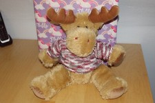 TCM Tchibo Elch  Kuscheltier Stofftier Plüschtier mit  Strickpulli Rentier TOP