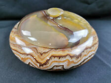 Deckeldose  aus Achat Onyx Marmor  T6623