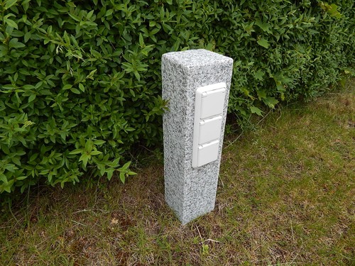 Gartensteckdose granit stein - gartensteckdose,