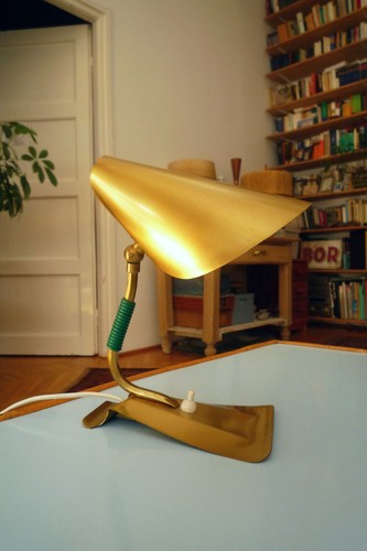 60er messing lampe vintage - 60er,