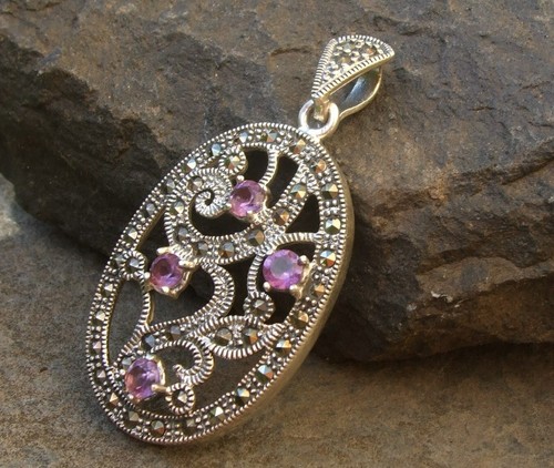 Anhänger 925 silber - 925, amethyst